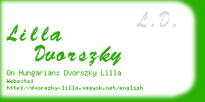lilla dvorszky business card